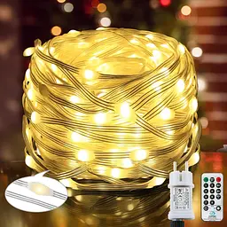 Гірлянда Lezonic 220 LED Fairy Lights Outdoor Power, 8 м/8 режимів, ПВХ Fairy Lights з дистанційним упрв
