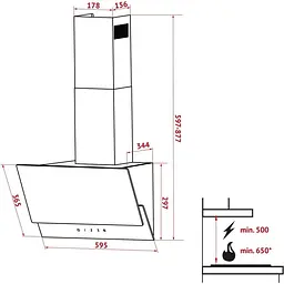 Витяжка Perfelli DNS 6252 D 700 IV LED - мініатюра 13