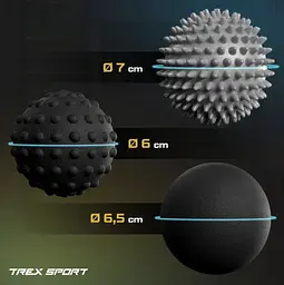 Набір масажних м'ячів Trex Sport TX-003MSA 3в1 для йоги та фітнесу EPP - мініатюра 14