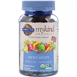 Органічні мультівітаміни для чоловіків Органічні ягоди Garden of Life MyKind Organics 120 вегетаріанських жувальних цукерок