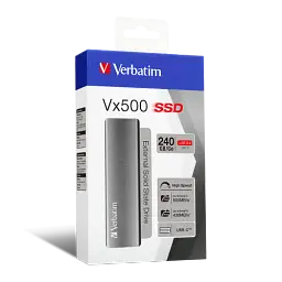Зовнішній накопичувач SSD, 240Gb, Verbatim Vx500, Grey, Type-C 3.2 (Gen 2), 500 / 430 Мб/с (47442) - мініатюра 5