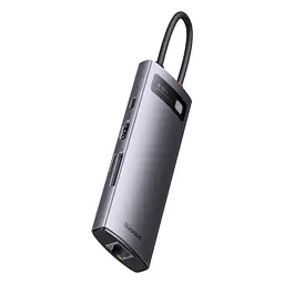 Хаб Baseus Metal Gleam Series 4-in-1 Multifunctional Type-C HUB Type-C to USB3.0*4 WKWG070013 Grey - мініатюра 4