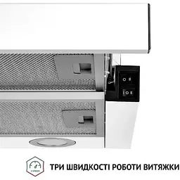 Витяжка телескопічна Perfelli TL 6212 WH 700 LED - мініатюра 5
