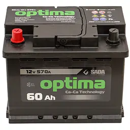 Автомобільний акумулятор Optima 6СТ-60 (+/-)  12В 60Ач 570А - мініатюра 2