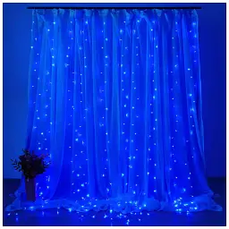 Гірлянда ColorWay штора водоспад 3x3м 300LED 220V синя (CW-GW-300L33VWFBL) - мініатюра 6