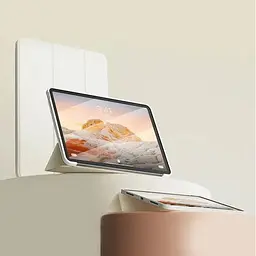 Чохол-книжка BeCover Tri Fold Soft TPU Silicone для Apple iPad Pro 12.9 2020/2021/2022 Beige (711736) - мініатюра 2
