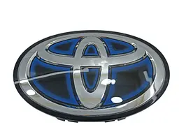 Емблема під склом Toyota Чорна із Синім Контуром 190х130 мм (на кліпсах) (Завод) - мініатюра 4