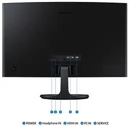 Монiтор 24" Samsung LS24D360GAIXCI - мініатюра 6