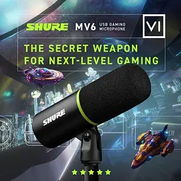 Мікрофон Shure MV6 USB-C для геймерів та стрімерів - мініатюра 2