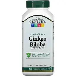 Екстракт Гінкго Білоба 21st Century Ginkgo Biloba Extract 200 капсул