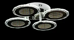 Люстра стельова LED Splendid Ray LK28964/4, 92W, хром, білий, сучасний стиль з пультом, димер, 51см