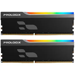 Модуль пам'яті для комп'ютера DDR4 16GB (2x8GB) 3600 MHz Onyx Black RGB Prologix (PRO16GB3600YBR4K)