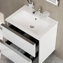 Тумба з умивальником Am.Pm X-Joy S підвісна 65 см 2 ящики білий MTA-FHX0652WG-WCC0652WG, Білий - мініатюра 8