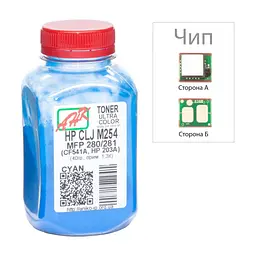 Тонер HP CLJ Pro M252/M277 +Apex chip, 40г Cyan AHK (3203131)