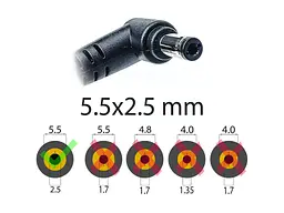 Блок живлення для Asus W3, W5, W6, W7, W90, X20, X301A, X32, X401, X402, X42 (19V 3.42A 65W (5.5x2.5))(Квадратний з виделкою) - мініатюра 2