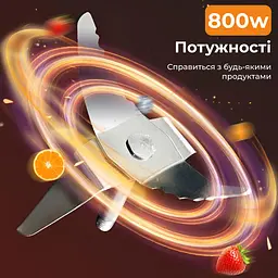 Блендер подрібнювач стаціонарний Sokany SK-186 портативний блендер із чашею 1,5 л - мініатюра 7