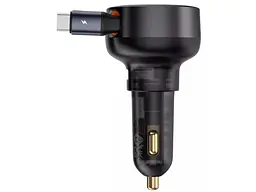 Автомобільний зарядний пристрій BASEUS Enjoyment Pro U Black (C00057800111-00) - мініатюра 4
