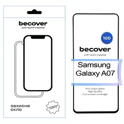 Скло захисне BeCover 10D Samsung Galaxy A07 SM-A075 Black (713684) - мініатюра 2