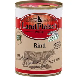 Консерви для собак Landfleisch Dog Wolf Rind з яловичиною