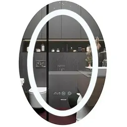 Дзеркало Mixxus Plain MV02-50x70 (годинник, LED-підсвічування, антизапотівання) (MI6010)