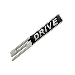 Емблема-напись S-Drive для BMW срібло матове 95х15 мм метал (на скотчі)