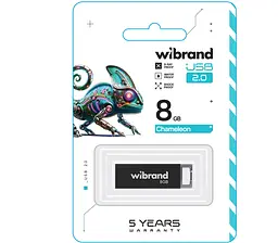 USB Flash Wibrand USB 2.0 Chameleon 8Gb Black - мініатюра 2