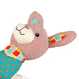 Іграшка для дрібних собак Barksi Puppy Special Кролик з Пищалкою та Гумовим Кільцем 18 см - мініатюра 3