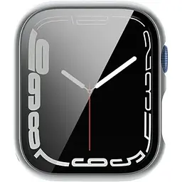 Чохол-накладка DK Пластик Soft-Touch Glass Full Cover для Apple Watch 45mm (silver) - мініатюра 2