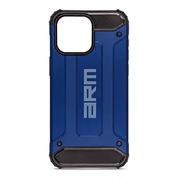 Чехол для Apple iPhone 15 Pro Max, Panzer, синий, противоударный, бронированный, милитари, панель-накладка, защита всего корпуса, защита дисплея и камеры, термополиуретан (TPU) + поликарбонат (PC), ArmorStandart (ARM73728)