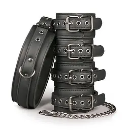 BDSM набір для бондажу EasyToys (чорний)