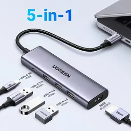 USB-хаб Ugreen CM511 5in1 [15597] [152544] - мініатюра 7