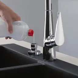 Дозатор кухонний Hansgrohe A71 500 ml врізний хром 40468000, Хром - мініатюра 4