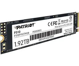SSD накопичувач PATRIOT P310 1.92T SSD NVMe PCIe Gen3x4 M.2 2280 P310P192TM28 - мініатюра 3