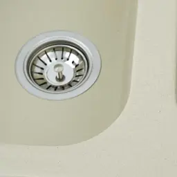 Кухонна мийка Platinum 7648W Twin гранітна глянцева з кріпленням 76x48 см айворі (000027516) - мініатюра 4