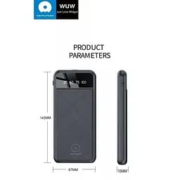 Зовнішній акумулятор WUW павербанк Y111 20000mAh 20W Black - мініатюра 3