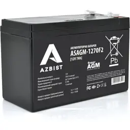 Батарея до ДБЖ AZBIST 12V 7Ah Super AGM (ASAGM-1270F2)