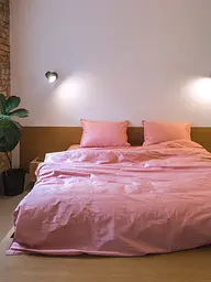 Комплект постільної білизни Ecotton Євро з вишивкою та кантом Brindal Rose в чохлі для зберігання рожевого кольору (25115) - мініатюра 6