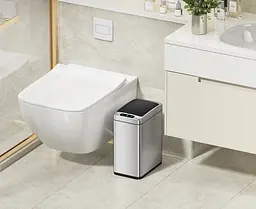Відро для сміття сенсорне прямокутне Koer TC-020408-02 8 л нержавіюча сталь KR5588, Нержавіюча сталь - мініатюра 7