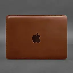 Шкіряний чохол BlankNote Crazy Horse для MacBook 14 дюймів Світло-коричневий - мініатюра 5
