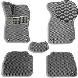 3D EVA Килимки в салон для Skoda SuperB 2001-2008 (Металевий підп'ятник) Сірі 5 шт