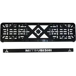 Рамка номерного знака Poputchik пластик з об'ємними літерами Mitsubishi 52х13.5х2 см 2 шт - мініатюра 4