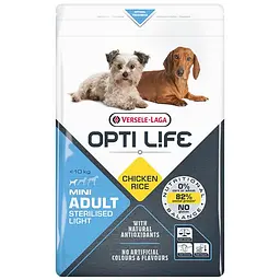 Сухий суперпреміум корм Opti Life Sterilised Light Mini Опті Лайф для стерилізованих собак міні та малих порід, Курка 2.5 кг (311370)