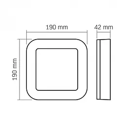 Світильник Videx LED ART IP65 15W 5000K квадратний Black (VL-BHFS-155B) - мініатюра 5