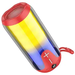 Портативна bluetooth колонка Borofone BR33 TWS з LED підсвічуванням червоний