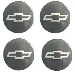 Наклейка на ковпак Chevrolet 90 мм чорний 4 шт