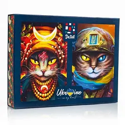 Пазли VLADI TOYS 2 in 1 "Ukrainian Cat Soldier & Ukrainian molfarka" DT500-10