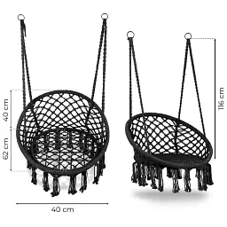 Садова гойдалка-гамак MultiGarden Black - мініатюра 10