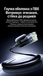 Мережевий кабель Ethernet UGREEN NW122 5 м патч-корд RJ45 штекер на RJ45 штекер Cat 6A до 10 Гбіт/с U/UTP діаметр кабелю 2,8 мм жили з чистої міді чорний (70654) - мініатюра 9