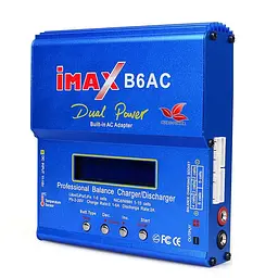 Зарядний пристрій Imax B6AC 80W, з балансиром і вбудованим БЖ (100489)