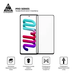 Захисне скло на Samsung Galaxy A53 5G (A536) з олеофобним покриттям, Pro, повне проклеювання, антистатичний і пиловідштовхуючий шар, 9H, самоклеючеся, 2.5D, на весь екран, антистатичний клей, ArmorStandart (ARM60939) - мініатюра 2